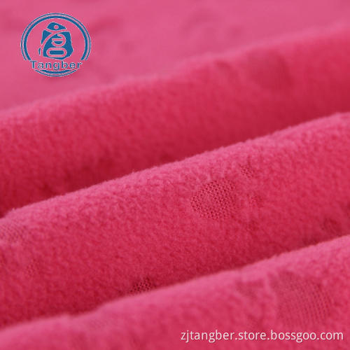 Anti Pilling 100 Polyester polar Fleece Emboss Fabric